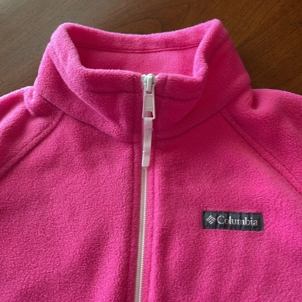 COLUMBIA Girls Fleece Zip Up Jacket - Size XL 18/20